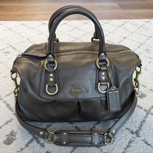 Coach Ashley Satchel in Bronze Pewter Leather - EUC